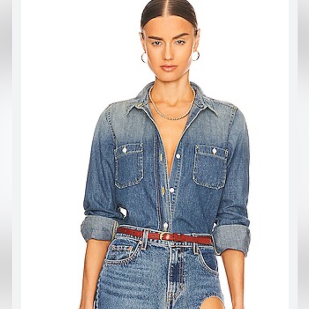 Nili Lotan Kaya Chambray Shirt